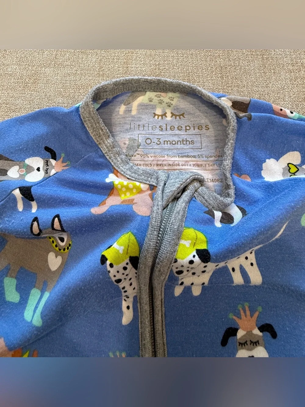 Little Sleepies Dapper Dogs Zippy 0-3 Months